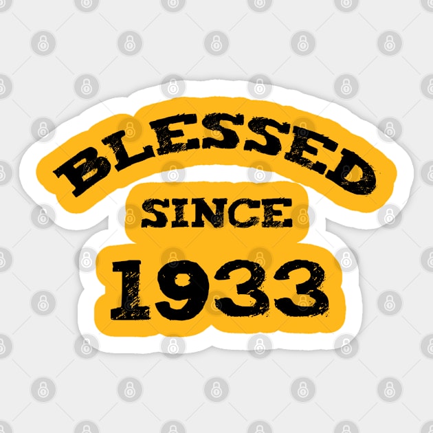 Blessed Since 1933 Cool Blessed Christian Birthday Sticker by Happy - Design